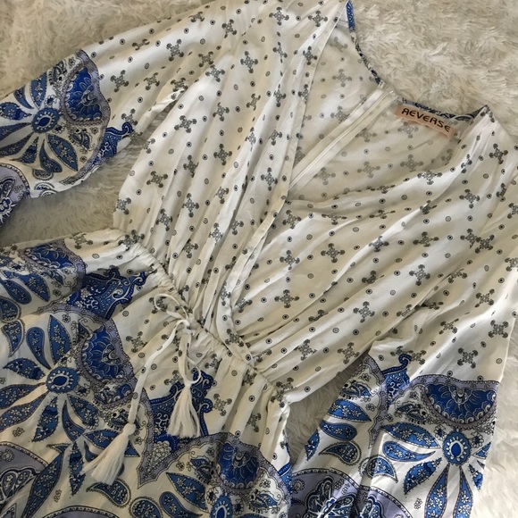Reverse Dresses & Skirts - White Bohemian Paisley Romper NWOT